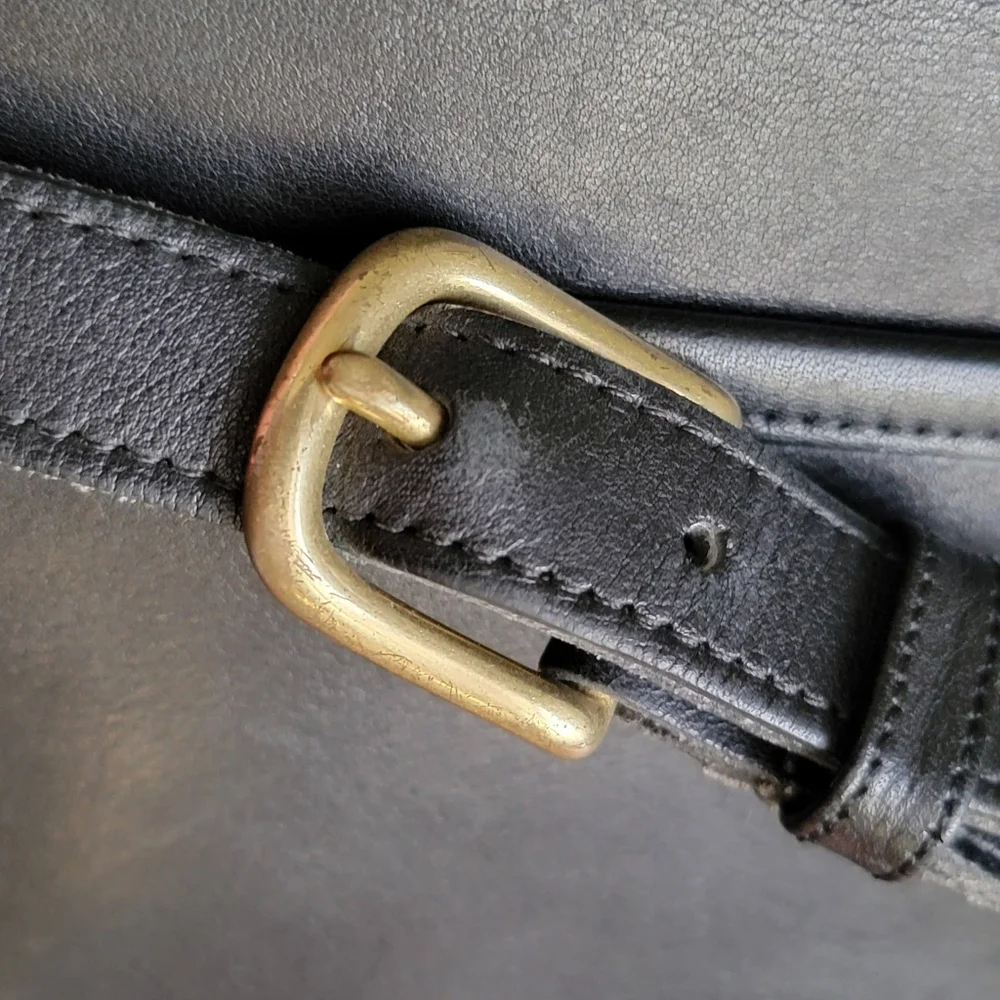 Coach 9947 Vista Black Glovetanned Leather Shoulder Bag Vintage USA